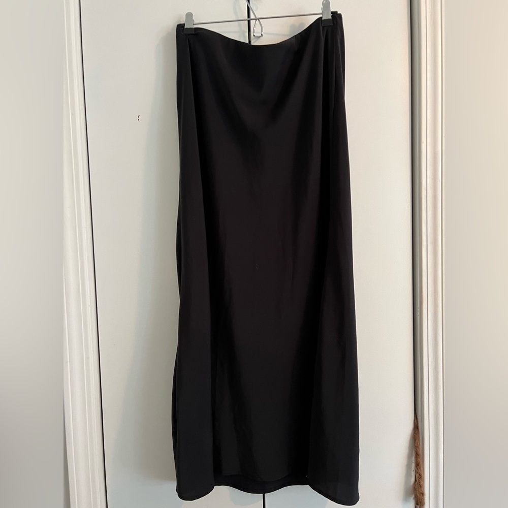 Abercrombie & Fitch Black Maxi Slip Skirt